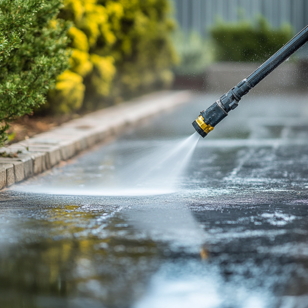 Pressure Washer in Action